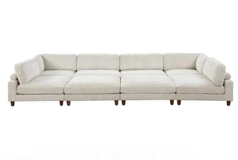 Furniture of America - Dagenham Sectional in Beige - FM6800BG-B - GreatFurnitureDeal