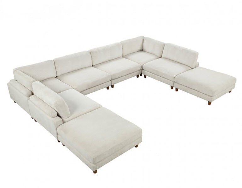 Furniture of America - Dagenham Sectional in Beige - FM6800BG-B - GreatFurnitureDeal
