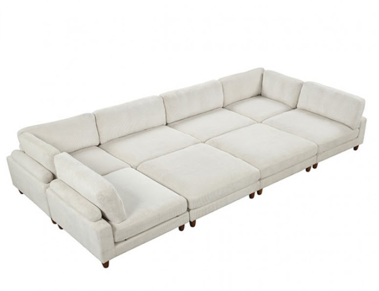 Furniture of America - Dagenham Sectional in Beige - FM6800BG-B - GreatFurnitureDeal