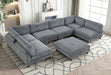 Furniture of America - Dagenham Sectional in Gray - FM6800GY-A - GreatFurnitureDeal