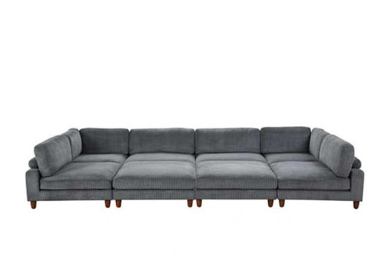 Furniture of America - Dagenham Sectional in Gray - FM6800GY-B - GreatFurnitureDeal
