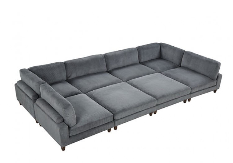 Furniture of America - Dagenham Sectional in Gray - FM6800GY-B - GreatFurnitureDeal