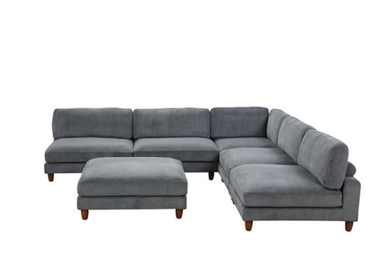 Furniture of America - Dagenham Sectional in Gray - FM6800GY-C - GreatFurnitureDeal