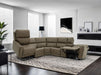 Furniture of America - Orpheus Power Sectional w/ Lift Chair in Brown - FM68100BR-SECT-LC - GreatFurnitureDeal
