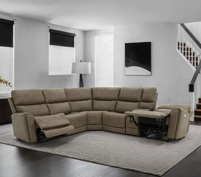 Furniture of America - Orpheus Power Sectional in Brown - FM68100BR-SECT-PM - GreatFurnitureDeal