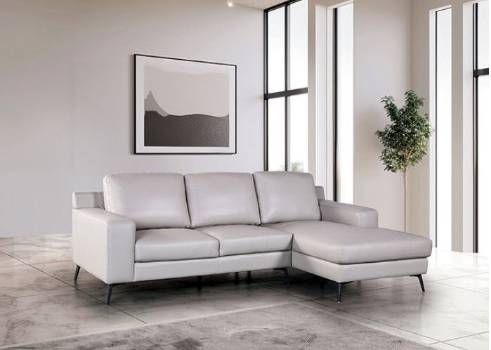 Furniture of America - Stordal Sectional, Right Chaise in Light Gray - FM69004LG-SECT-R - GreatFurnitureDeal