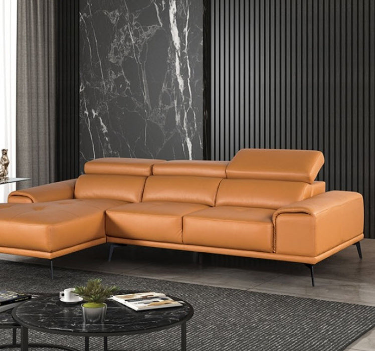 Furniture of America - Vadso Sectional Left Chaise in Tangerine - FM69005LB-SECT-L - GreatFurnitureDeal
