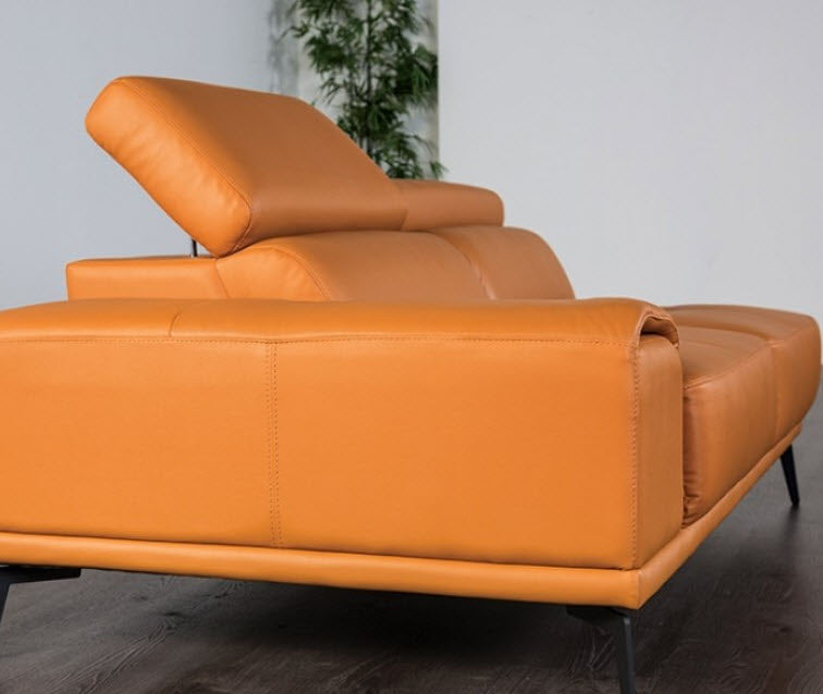 Furniture of America - Vadso Sectional Right Chaise in Tangerine - FM69005LB-SECT-R - GreatFurnitureDeal