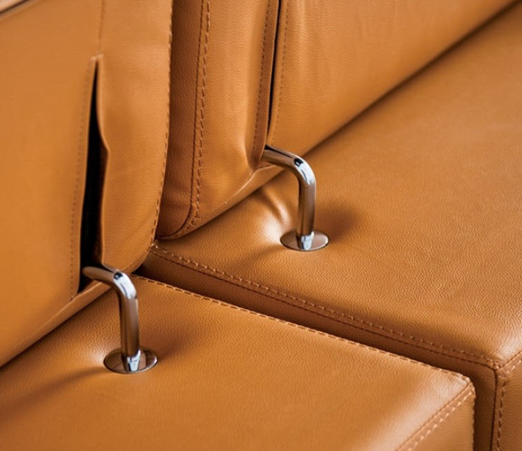 Furniture of America - Vadso Sectional Right Chaise in Tangerine - FM69005LB-SECT-R - GreatFurnitureDeal