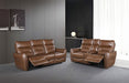 Furniture of America - Terentius 2 Piece Power Sofa Set in Caramel Brown - FM69006BR-SF-LV-PM - GreatFurnitureDeal