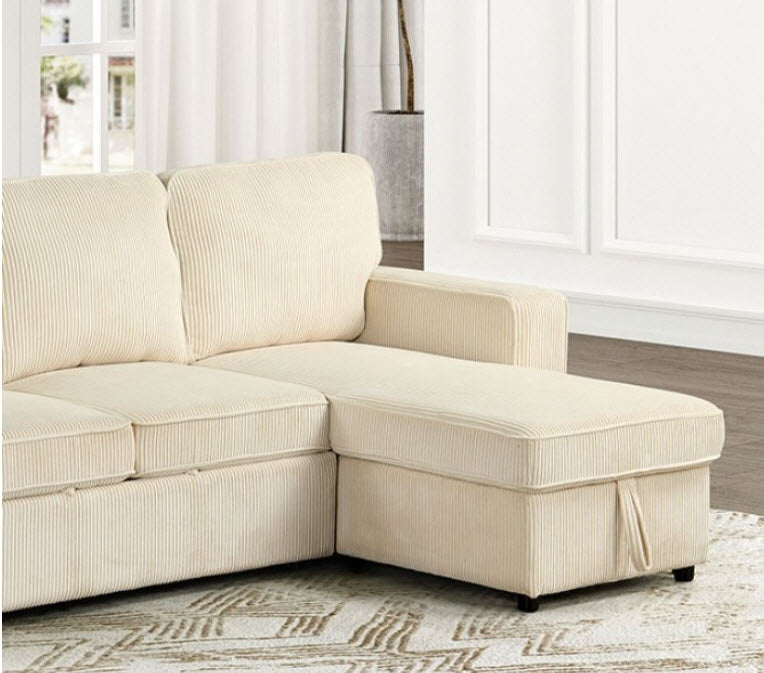 Furniture of America - Yves Sectional in Beige - FM6964BG-SECT - GreatFurnitureDeal