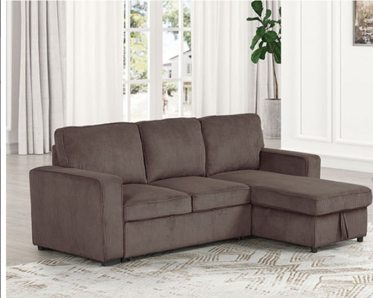 Furniture of America - Yves Sectional in Brown - FM6964BR-SECT - GreatFurnitureDeal