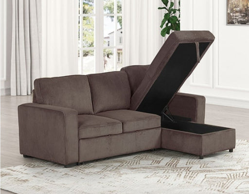 Furniture of America - Yves Sectional in Brown - FM6964BR-SECT - GreatFurnitureDeal