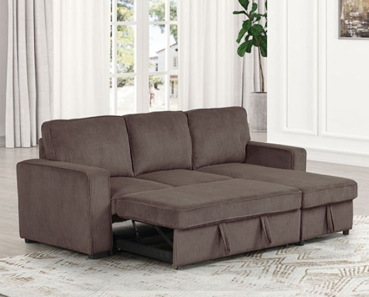 Furniture of America - Yves Sectional in Brown - FM6964BR-SECT - GreatFurnitureDeal