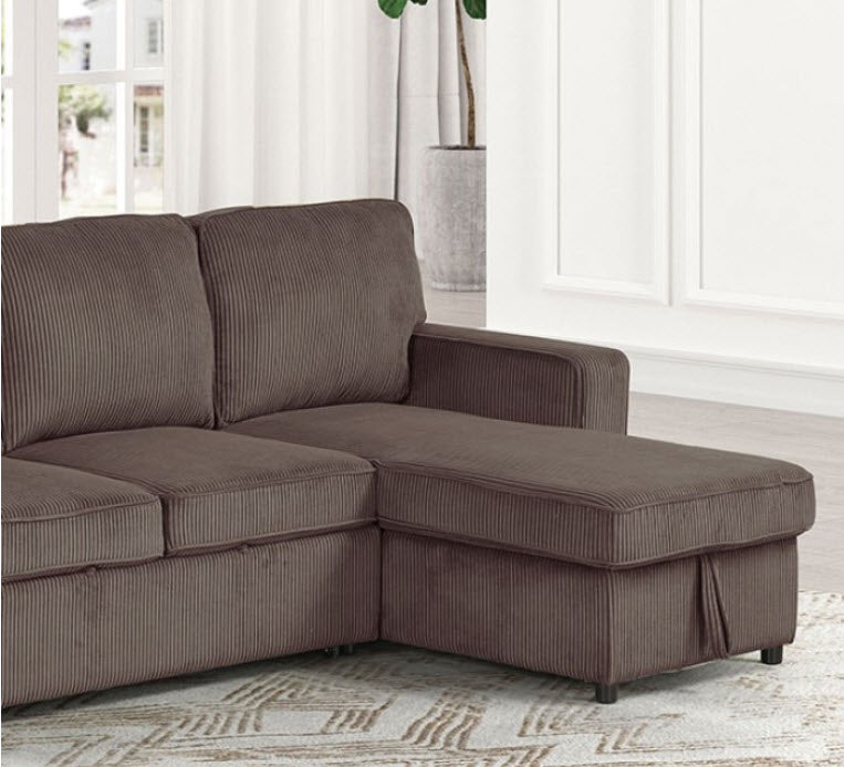 Furniture of America - Yves Sectional in Brown - FM6964BR-SECT - GreatFurnitureDeal