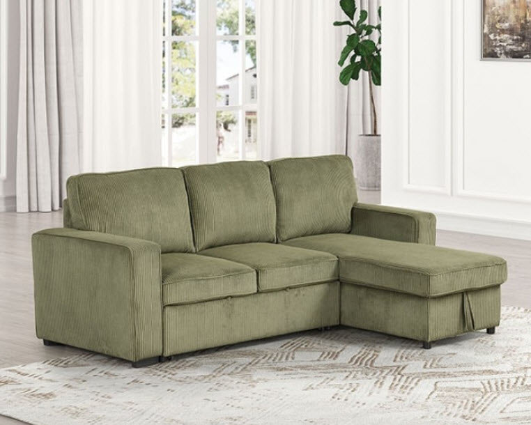 Furniture of America - Yves Sectional in Green - FM6964GR-SECT - GreatFurnitureDeal