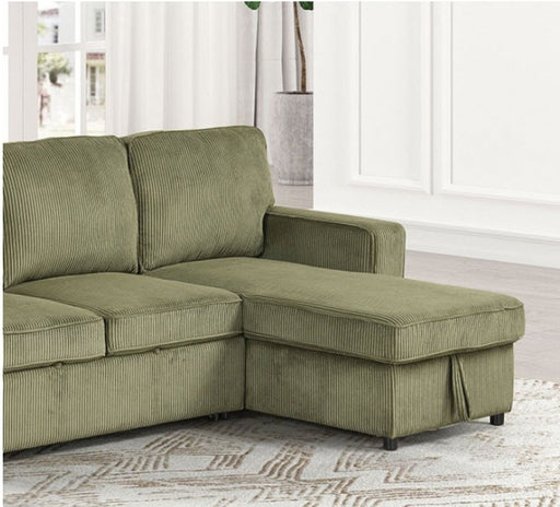 Furniture of America - Yves Sectional in Green - FM6964GR-SECT - GreatFurnitureDeal