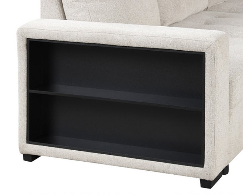 Furniture of America - Stockwell Sleeper Sofa Sectional in Beige - FM6966BG-SECT - GreatFurnitureDeal