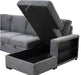 Furniture of America - Stockwell Sleeper Sofa Sectional in Dark Gray - FM6966DG-SECT - GreatFurnitureDeal
