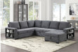 Furniture of America - Stockwell Sleeper Sofa Sectional in Dark Gray - FM6966DG-SECT - GreatFurnitureDeal