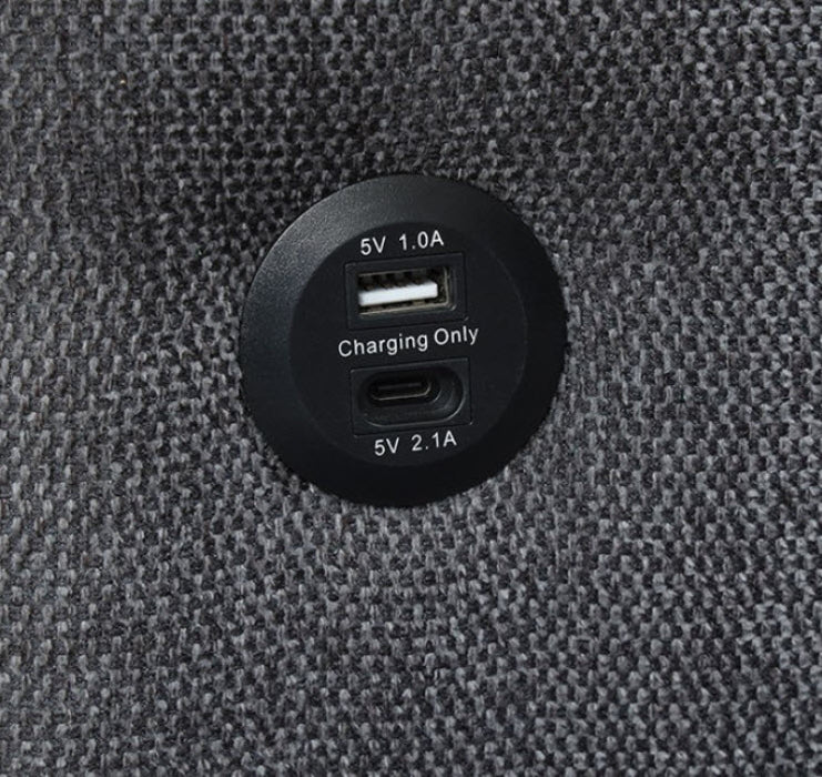 Furniture of America - Stockwell Sleeper Sofa Sectional in Dark Gray - FM6966DG-SECT - GreatFurnitureDeal