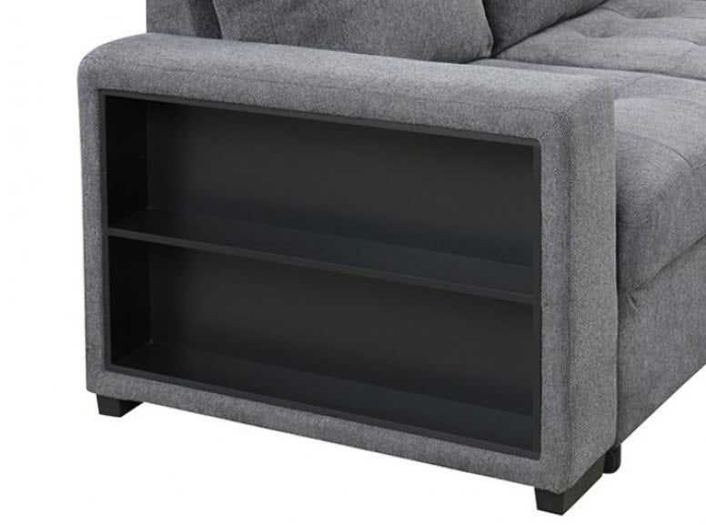 Furniture of America - Stockwell Sleeper Sofa Sectional in Dark Gray - FM6966DG-SECT - GreatFurnitureDeal