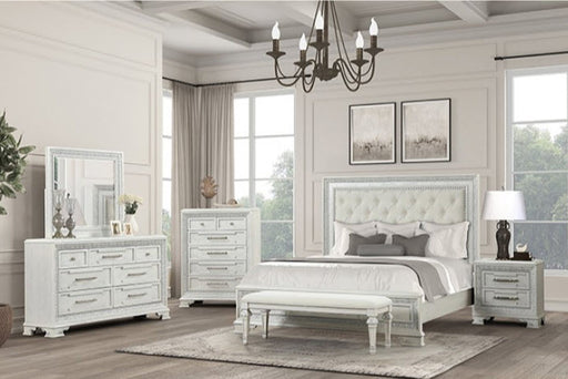 Furniture of America - Stella Mia Dresser with Mirrror in Creamy White - FM70000WH-DM - GreatFurnitureDeal