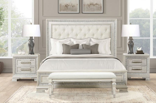 Furniture of America - Stella Mia King Bed in Creamy White - FM70000WH-F-K - GreatFurnitureDeal