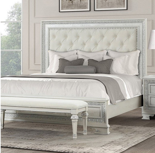 Furniture of America - Stella Mia King Bed in Creamy White - FM70000WH-F-K - GreatFurnitureDeal