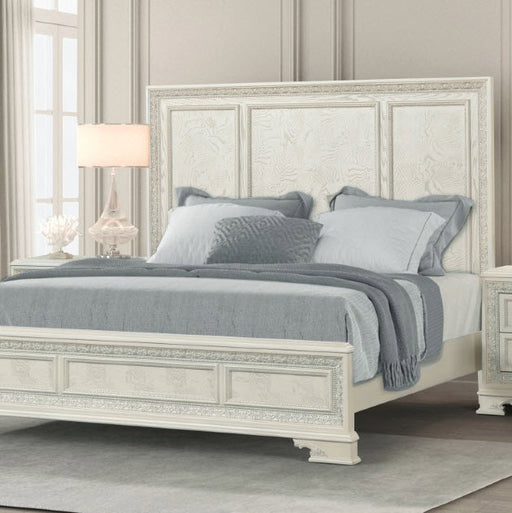 Furniture of America - Stella Mia King Bed in Creamy White - FM70000WH-W-K - GreatFurnitureDeal