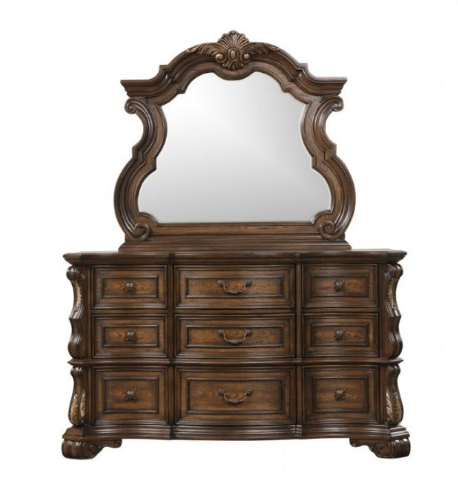 Furniture of America Leovanni Dark Brown Dresser | Ornate Home Furniture of America Leovanni Dark Brown Dresser | Ornate Home