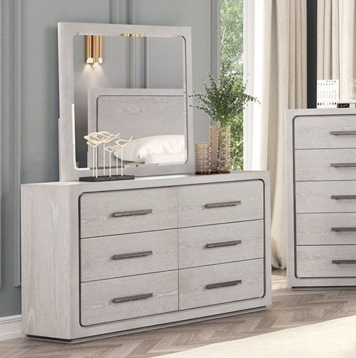 grey white oak dresser Viggo 6 Drawer Dresser