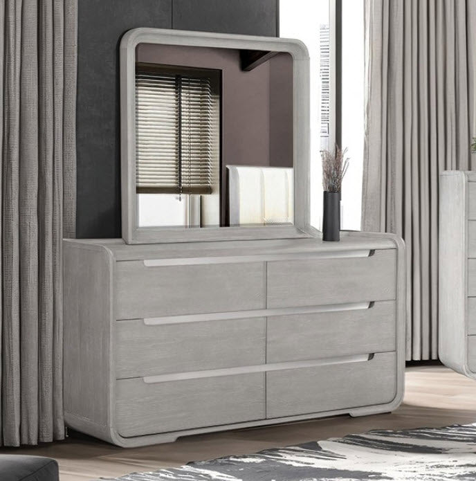 Furniture of America - Osterley 5 Piece King Bedroom Set in Light Gray - FM71500LG-EK-5SET - GreatFurnitureDeal