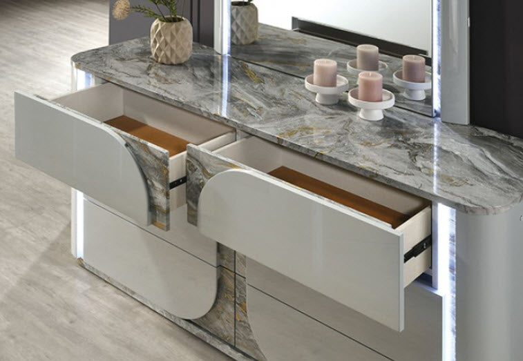 Furniture of America - Cleburne 3 Piece King Bedroom Set in Light Gray - FM72011LG-EK-3SET - GreatFurnitureDeal