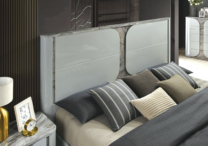 Furniture of America - Cleburne 5 Piece King Bedroom Set in Light Gray - FM72011LG-EK-5SET - GreatFurnitureDeal