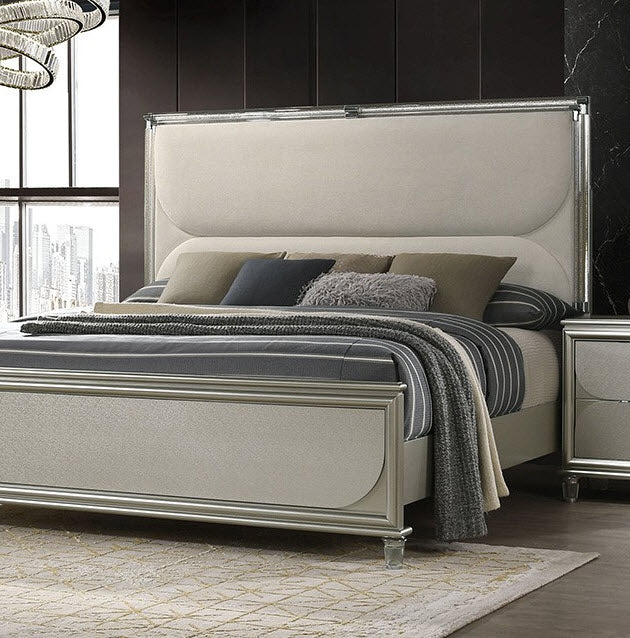 Furniture of America - Sheridan King Bed in Silver - FM72080SV-EK - GreatFurnitureDeal