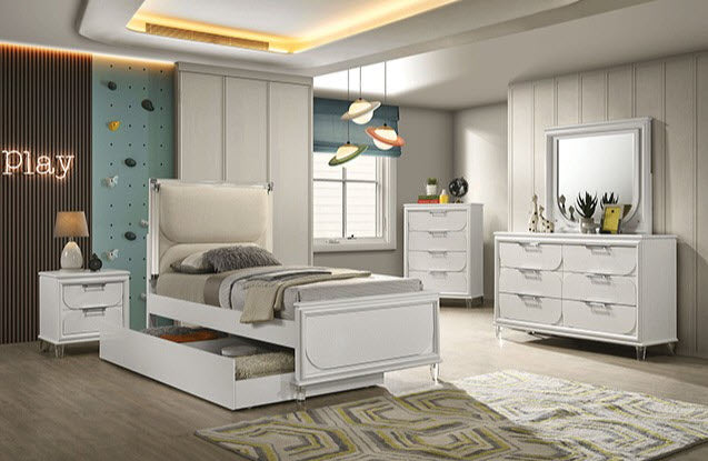 Furniture of America - Lareina Full Size Bed in Pearl White - FM72081WH-F - GreatFurnitureDeal