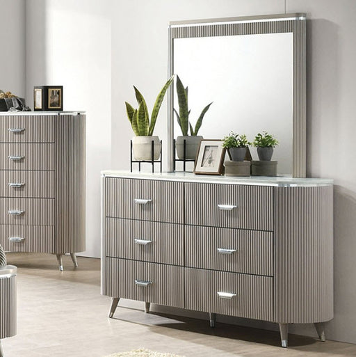 Furniture of America - Aldridge Dresser in Light Gray - FM7243GY-D - GreatFurnitureDeal