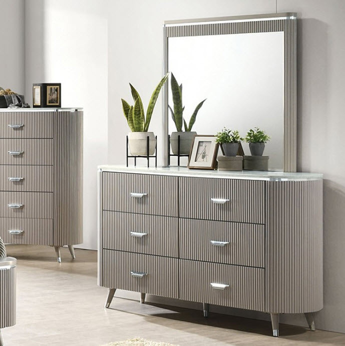 Furniture of America - Aldridge Dresser in Light Gray - FM7243GY-D - GreatFurnitureDeal