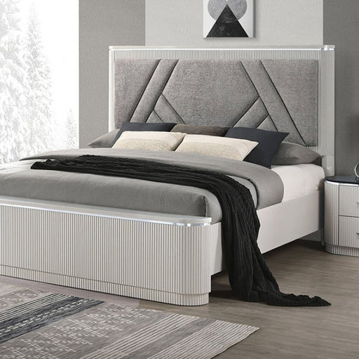 Furniture of America - Aldgate Queen Bed in Light Gray - FM7244GY-Q - GreatFurnitureDeal