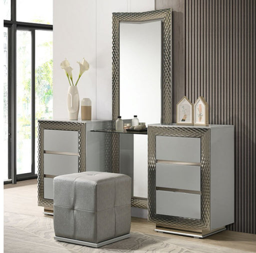 Furniture of America - Ventnor Vanity Set in Gray - FM7251GY-V-SET - GreatFurnitureDeal