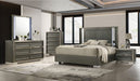 Furniture of America - Leyland 5 Piece King Bedroom Set in Dark Gray - FM7252DG-EK-5SET - GreatFurnitureDeal