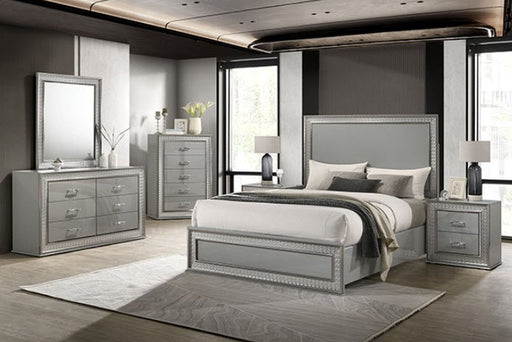 Furniture of America - Cassiopeia King Bed in Metallic Gray - FM7254GY-EK - GreatFurnitureDeal