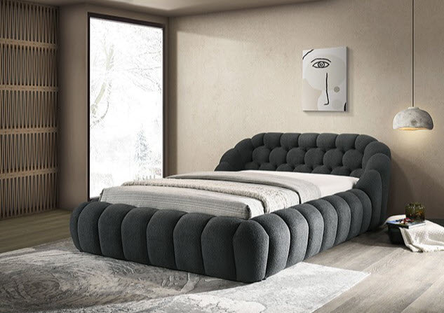 Furniture of America - Newquay Queen Bed in Charcoal - FM7260BK-Q - GreatFurnitureDeal