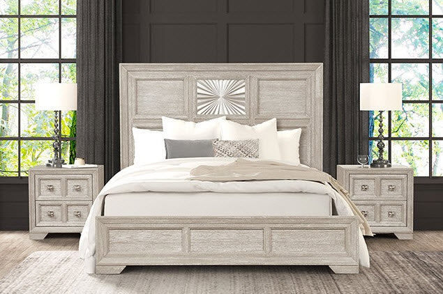 Furniture of America - Argenthart Queen Bed in Light Gray - FM7368GY-Q - GreatFurnitureDeal