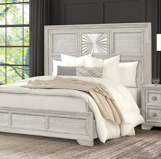 Furniture of America - Argenthart Queen Bed in Light Gray - FM7368GY-Q - GreatFurnitureDeal