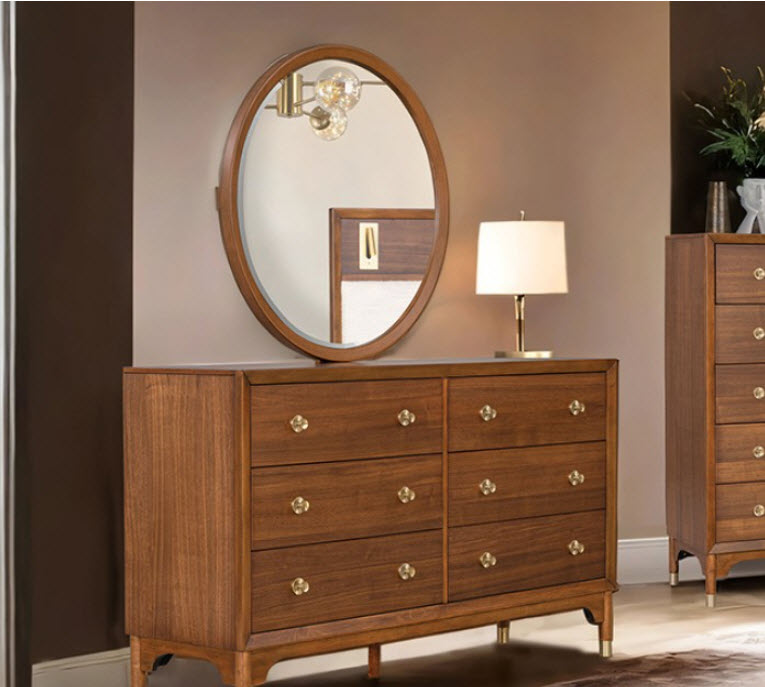 Furniture of America - Hepburne 6 Piece King Bedroom Set in Walnut - FM74000WN-ST-EK-6SET - GreatFurnitureDeal