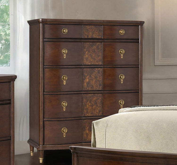 Furniture of America - Westerham 5 Piece King Bedroom Set in Dark Cherry - FM74001CH-EK-5SET - GreatFurnitureDeal