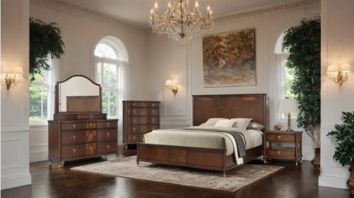 Furniture of America - Westerham 5 Piece King Bedroom Set in Dark Cherry - FM74001CH-EK-5SET - GreatFurnitureDeal