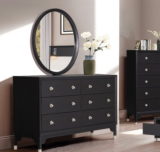 Furniture of America - Torrance 6 Piece King Bedroom Set in Black - FM74002BK-ST-EK-6SET - GreatFurnitureDeal